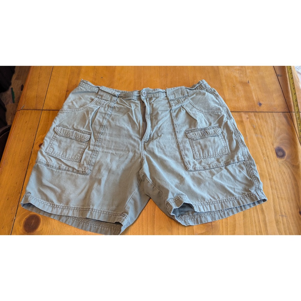 RedHead Mens Canvas Cargo Shorts Size 40 Olive Green Utility Hiking‎